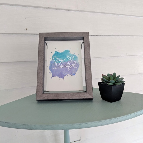 Accents Hand Painted Watercolor Painting Silver Frame Poshmark